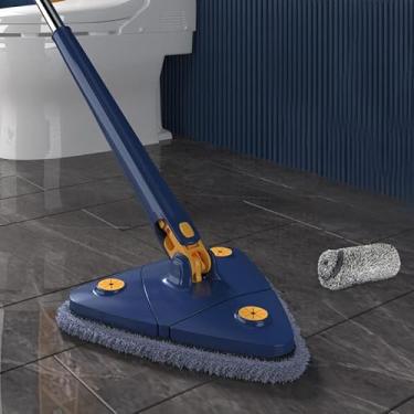 Imagem de Mop Triangular com Torção Manual Imitativa Lazy de Uso Duplo Molhado e Seco Água sem Lavagem para Limpeza Janelas Intern