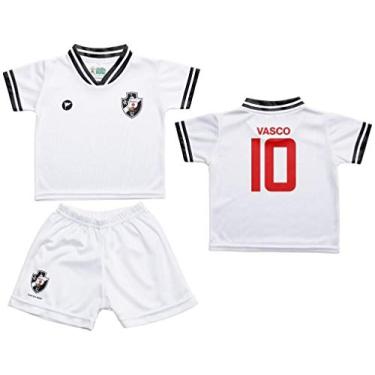 Imagem de Conjunto Vasco Uniforme Infantil Branco - Torcida Baby
