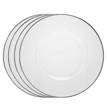 Imagem de WOLFF - Conjunto 4 Sousplats com Fio Prata Thin Edge 33cm Cristal