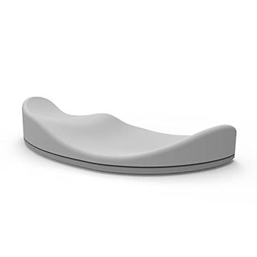 Imagem de Mouse Pad de silicone Apoio de pulso para ratos Descanso de pulso ergonômico e tridimensional Design de superfície tridimensional adequado para a pele Bloco de pulso de movimento suave cinza