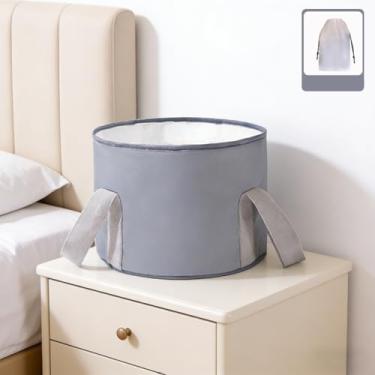 Imagem de Balde de banho dobrável para viagem e acampamento, bacia portátil para pedicure e relaxamento