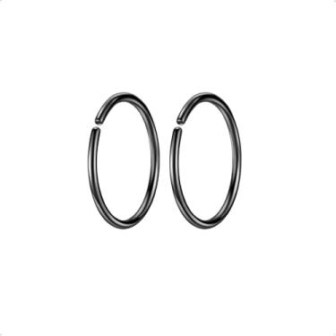 Imagem de PENLYU 22G 20G 18G 6-12 mm Brincos de argola pequenos para nariz de cartilagem, piercing de argola de nariz, argola, tragus, hélice, Daith Rook, anéis de piercing confortáveis, 20G 6mm - 2Pcs, Aço