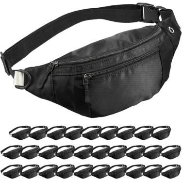 Imagem de Pochete transversal, bolsa de cintura de grande capacidade com bolsos ocultos com zíper, alça ajustável, pochete impermeável, tecido Oxford, bolsa para viagem ao ar livre, compras, viagens, homens e