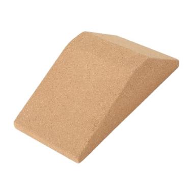 Imagem de Cryfokt Bloco de Cunha de Agachamento de Cortiça Tijolo de Treino Durável de Alta Densidade para Alongamento de Pernas Em Casa ou Academia, Protetor de Joelho Antiderrapante para Treinamento Com Pesos 9,1 X 4,7 X 2,6 pol.