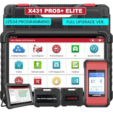 Imagem de LAUNCH X431 PRO3S+ Elite, ferramenta de digitalização bidirecional multifuncional 2025 com protocolos J2534, scanner de caminhões HD, mapa de topologia, serviço 60+, scanner de função completa de