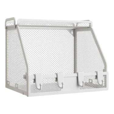 Imagem de Cesta de parede para organizar | Organizador de recipientes de arame vegetal, organizador de caixas de frutas e legumes de cozinha para lanches, vegetais e artigos diversos