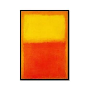 Imagem de Pôster de arte de parede vintage Mark Rothko arte moderna abstrata blocos de cores minimalista pintura em tela impressão sala de estar decoração de casa (SKU7,20,3x30,5 cm = (20 x 30 cm), moldura de