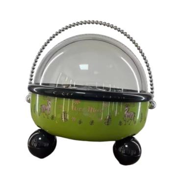 Imagem de IEUDNS Tigela para servir frutas, recipiente para armazenar alimentos, bandeja para lanches e doces para sala de estar, Verde