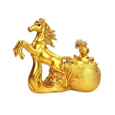 Imagem de Generic Significado da Estátua de Cavalo no Feng Shui: Ornamento para Atrair Fortuna, Ideal para Estudos, Negócios e Lareira, 26x19cm