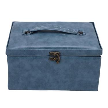 Imagem de GLOGLOW Camada de Artesanato Organizador de Caixa de Costura Portátil Com Compartimento e Alça Cesta de Costura para Suprimentos de Tesoura Fita Métrica Alfinetes Retos Agulhas Linhas Cesta de