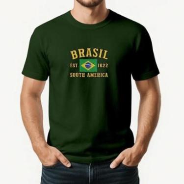 Imagem de Camiseta Masculina BRASIL Exclusiva Algodão Premium-Masculino