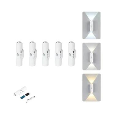 Imagem de Luminária De Armário De Duas Cabeças Tricolor Com Sensor De Movimento,