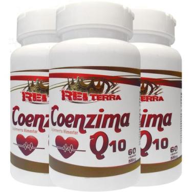Imagem de Kit 3 Unidades Coenzima Q10 COQ 10 Ubiquinona + Vitamina E - 60 Capsul