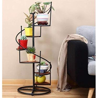 Imagem de U5GAAALPPQ9 Suporte para plantas com 6 níveis de escada/suporte para plantas - Rack de flores de madeira para uso interno/externo como suporte de armazenamento para flores e plantas