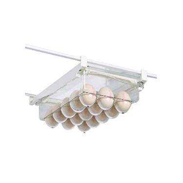 Imagem de Organizador de panela e frigideira gaveta de geladeira transparente ovo frutas organizador de geladeira slide armazenamento de alimentos sob a prateleira gaveta caixa suporte rack ferramenta de