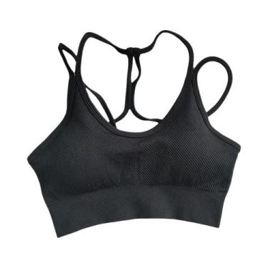 Imagem de Top Esportivo Sem Costura E Elástico Para Mulheres, Sem Costas, Com Al