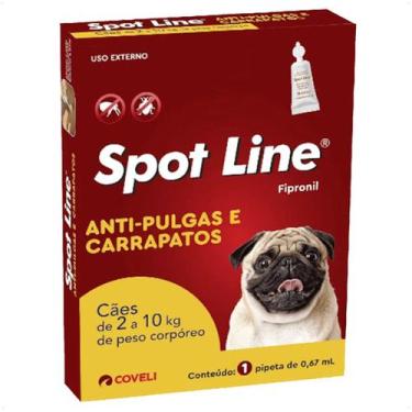 Imagem de Spot line antipulgas e carrapatos 0,67ml para cães de 2 a 10kg coveli