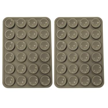 Imagem de Suporte de telefone com sucção dupla face de silicone, 2 peças, aderência adesiva removível, acessório de selfie e vídeo com as mãos livres, suporte de sucção de telefone TikTok tendência para iPhone