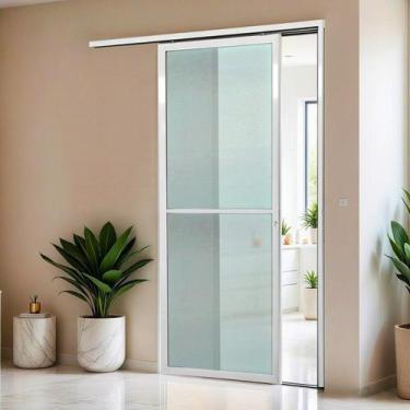 Imagem de Porta de Correr Suspensa 210x80cm Vidrao Dir L.25 Brimak Abertura Dire