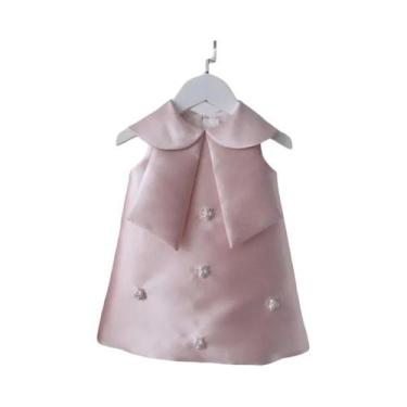 Imagem de Vestido De Festa Rosa De Renda Para Meninas, Aniversário, Batizado, El