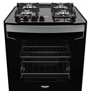 Imagem de Fogão De Embutir 4 Bocas Dako Com Mesa De Vidro Preto Bivolt