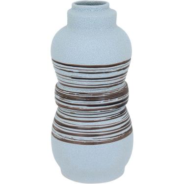 Imagem de Vaso Decorativo Enfeite Casa Cerâmica 32x15x15cm Bege