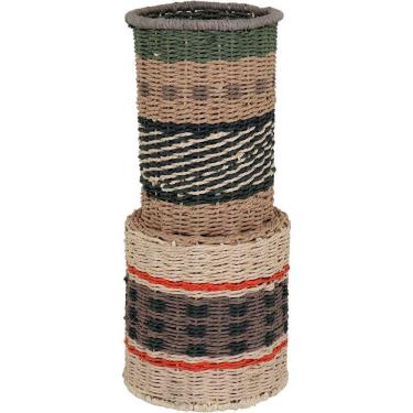 Imagem de Vaso Decorativo Enfeite Casa Fibra 55x20x20cm Verde