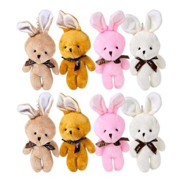 Imagem de Kit 8 Mini Coelho Páscoa Em Pé Coelhinho Pelúcia Presente Cor:Sortido 