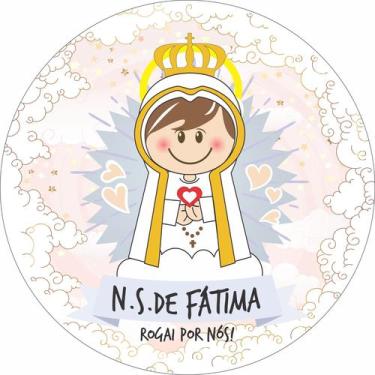 Imagem de Painel de Tecido Sublimado Redondo Santinhos Católicos Nossa Senhora d