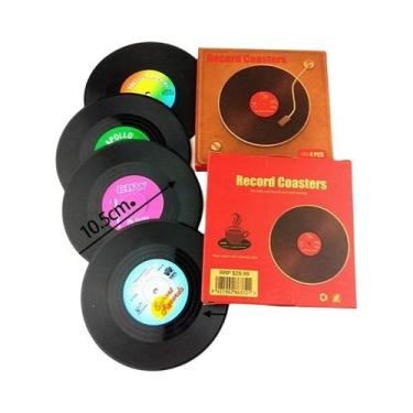 Imagem de Porta-copos De Vinil Retrô, Decoração De Parede, Tapete De Mesa Com De