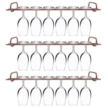 Imagem de Conjunto 3 Organizadores Porta Taças 42cm Suportes Suspensos Para Taça