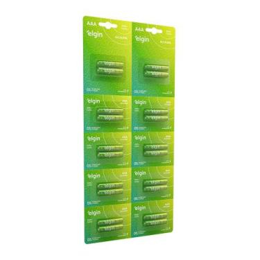 Imagem de Pilha alcalina aaa elgin 1.5v blister grande com 10x2