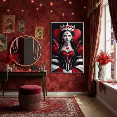 Imagem de Quadro Decor Arte Da Rainha De Copas 70X50Cm Mold Preta - Quadros On-L