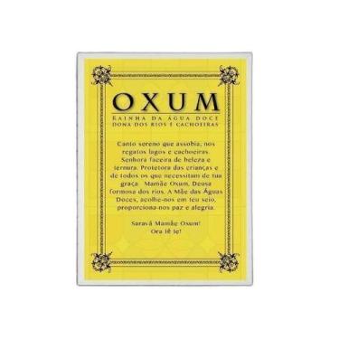 Imagem de Quadro Decorativo Oração Oxum 45X34Cm Madeira Branca - Quadros On-Line