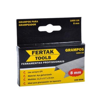 Imagem de Grampo Grampeador Tapeceiro 11,3X0,7Mm 08Mm Fertak 10 Mil Un