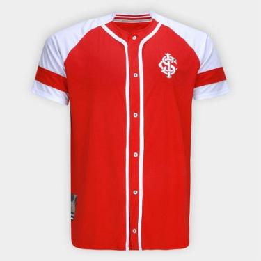 Imagem de Camisa Internacional Baseball II Masculina - Betel Sport, Branco, Verm