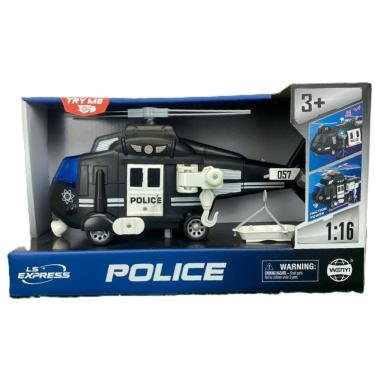 Imagem de Helicóptero de Resgate Polícia Sons e Luzes Fricção 1:16 - Brink Center