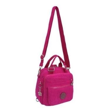 Imagem de Bolsa Mochila Feminina Transversal Mão Ombro Costas Reforçada Resistente Pequena Menina...