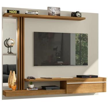 Imagem de Painel Suspenso para Tv até 55 Pol. Denver Off White/Cinamomo - Bechara