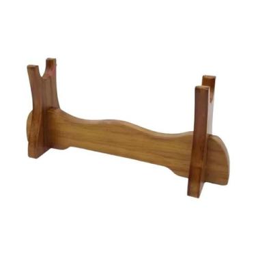 Imagem de Suporte De Madeira Para Katana Japonesa Em Tamanho Real, Expositor E R