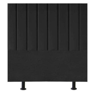 Imagem de Cabeceira De Cama Solteiro Box 100 Cm Marina Suede preto - Online Conf
