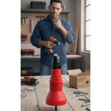 Imagem de Rebitador Para Furadeira: 4 Bicos 2.4-4.8mm, Trabalho Rápido - Congrat