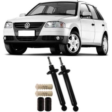 Imagem de Amortecedor + Kit Batente Vw Gol G4 Traseiro 2005 Até 2011 O Par - Tri