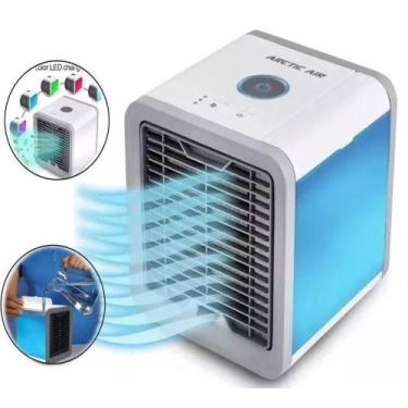 Imagem de Mini  Climatizador Ventilador Umidificador De Ar Portátil Colorida Coo