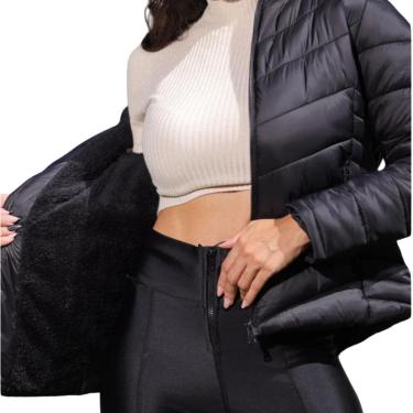 Imagem de Jaqueta Feminina Puffer FMF com Capuz Impermeável-Feminino