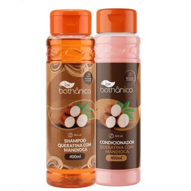 Imagem de Shampoo e Condicionador Queratina com Mandioca 400ml Tok Bothanico Sem