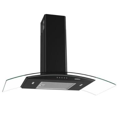 Imagem de Coifa Nardelli de Parede Clean Vidro Curvo Black 90cm, Preto, 220V
