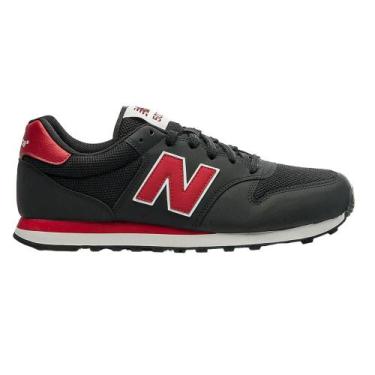Imagem de Tenis new balance 500v2 masculino, 38, Preto, Vermelho