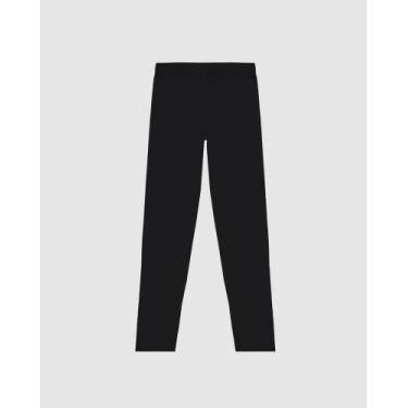 Imagem de Calça Legging Infantil Em Algodão - Malwee, Preto, 1