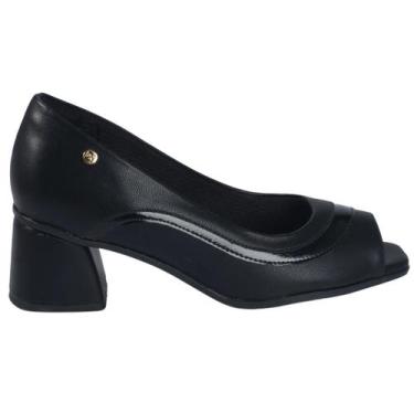 Imagem de Sapato Peep Toe Piccadilly Maxi 715025, Preto, 37
